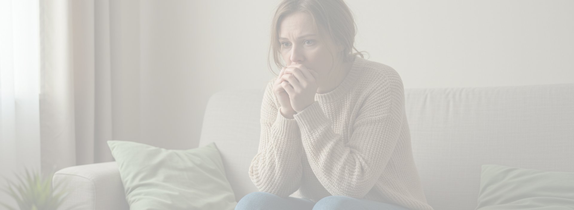 Девушка нервничает сжимая руки в кулак